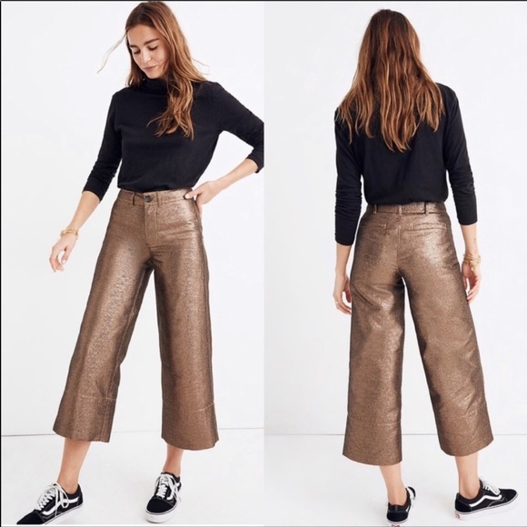 Madewell Pants - Madewell Slim Wide-Leg Crop Pants
